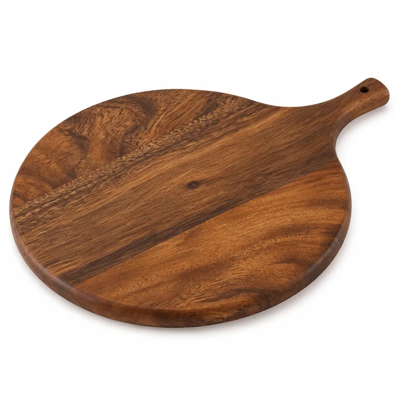 Solid Walnut Wood Cutting Board with Handle, Nordic Bread Board Steak Serving Tray Kitchen Chopping Board, 40x30cm Home Use Gift