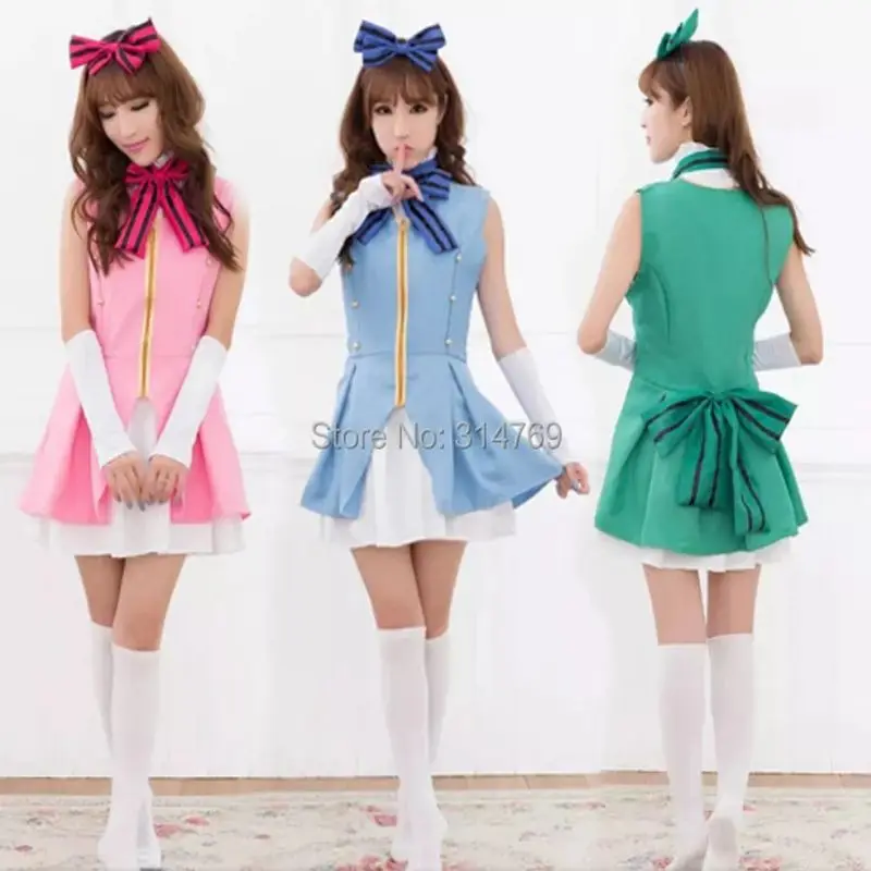 Customize Anime Kousaka Honoka/Umi Sonoda/Minami Kotori Cosplay Costume Start dash Cosplay Dress Theatrical Clothes