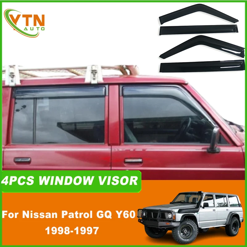 

Для Nissan Patrol GQ Y60 1988 1989 1990 1991 1992 1993 1994 1995 1996 1997 автомобильный оконный козырек от солнца и дождя, дефлектор ветра