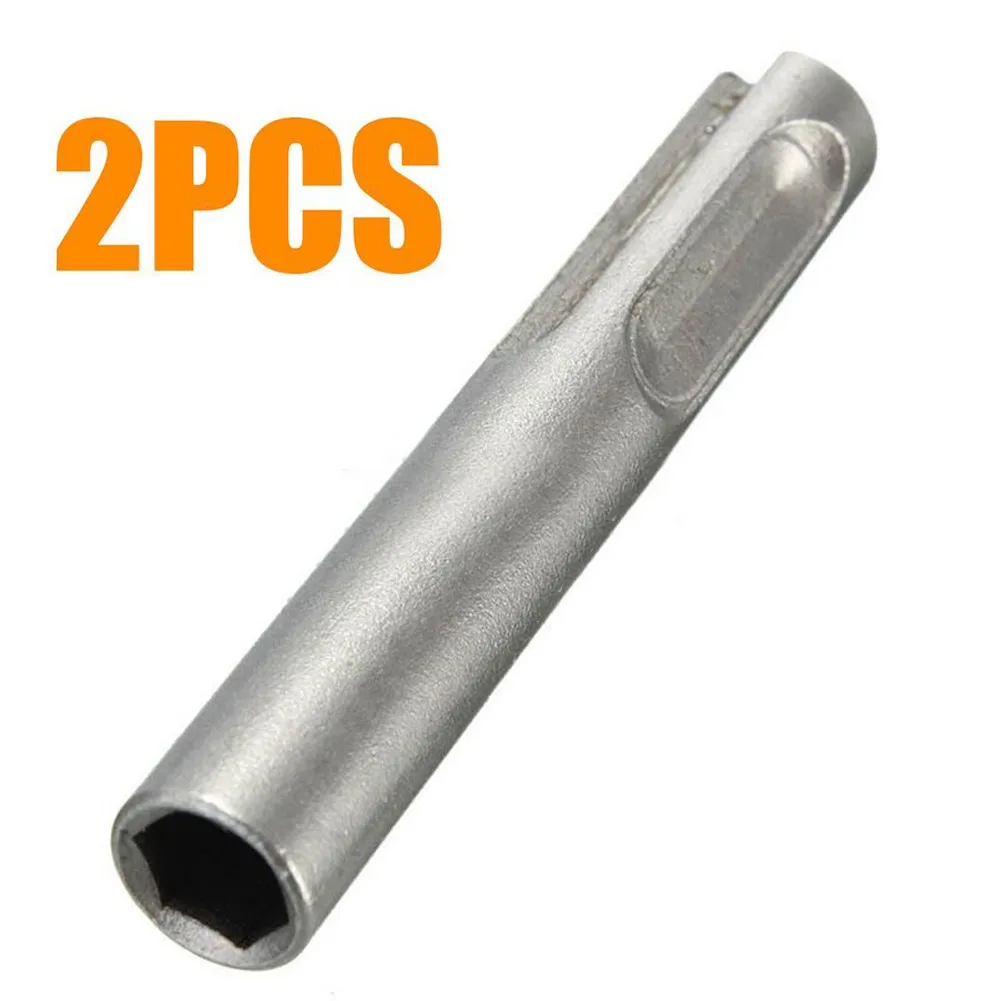 Convenient 2Pcs Magnetic Converter for 14'' Hex Shank SDS Screwdriver Holder Drill Bit Adaptor with 2 Pits 2 Slots