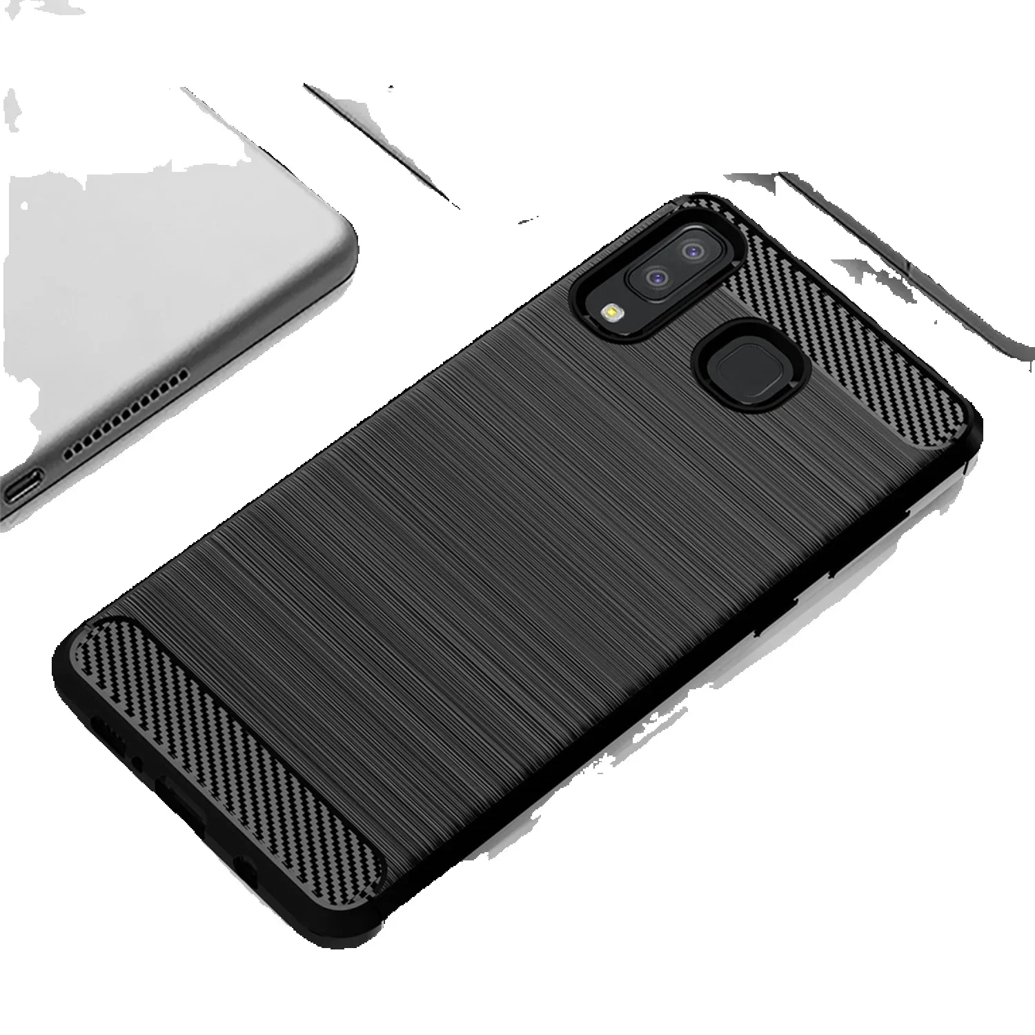 For Samsung A8 Star A8s A9 Pro A6s Case Shockproof Silicone Phone Cover For Galaxy A9 Star Lite Soft Carbon Fiber Cases