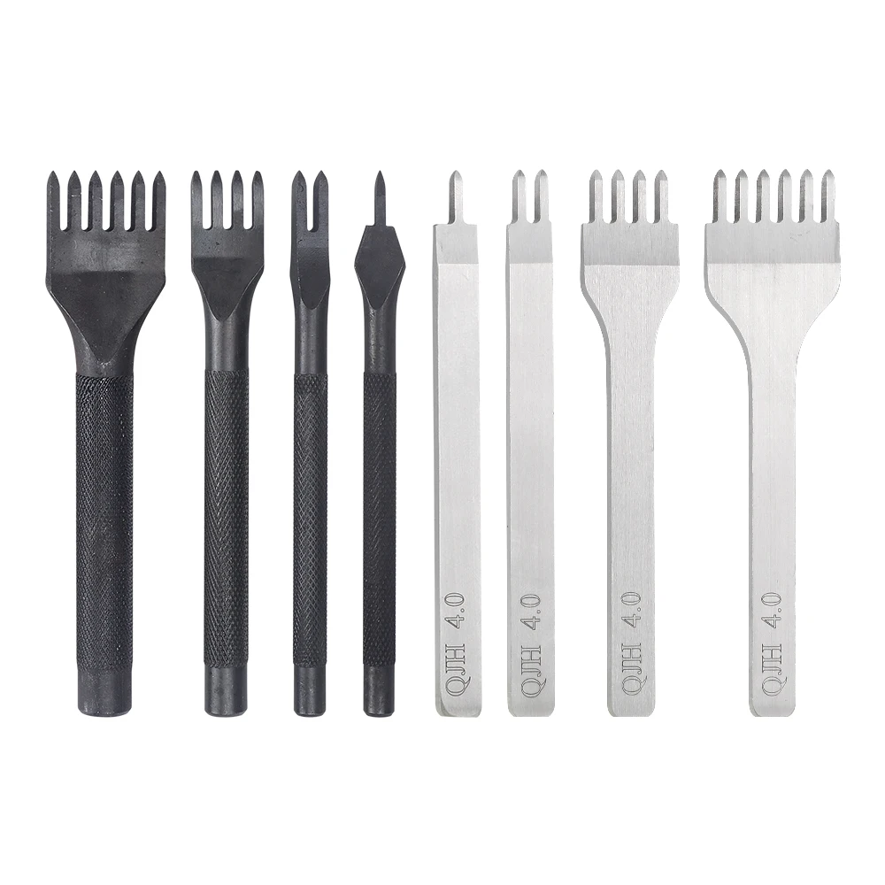 Steel Steel Diamond Punches Cutting Tool Set 1/2/4/6 Tooth for Handmade Leather Stitching, Shoe Material Punching, Bag Transformations - Aliexpress Deal