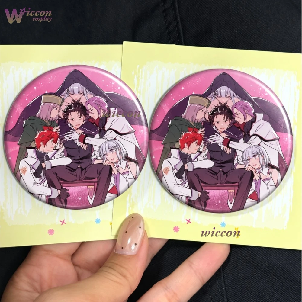 KospLAY Re Zero All Subaru Natsuki Couple Reinhard Astrea Otto Suwen Julius Euclius Badges Pin Brooch Bag Decor Birthday Gifts