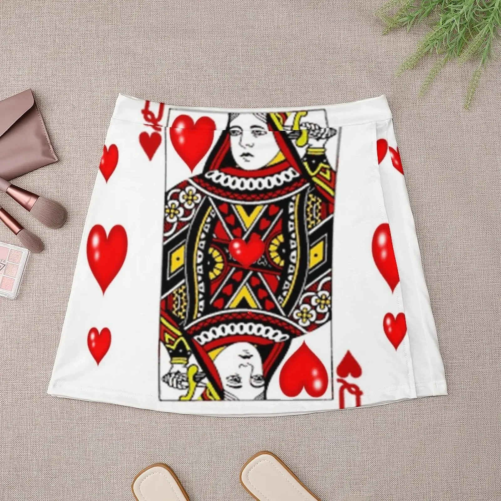 QUEENOF HEARTS SUIT CASINO PLAYING FACE CARD VALENTINES Mini spódniczka krótkie spódniczki dla kobiet spódnice damskie trend 2024