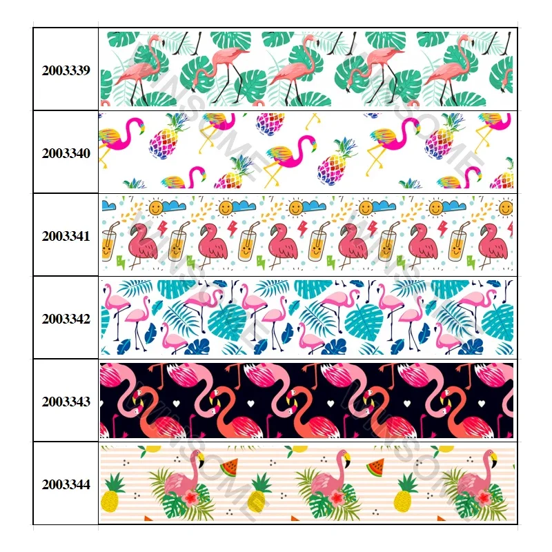 

Flamingo ribbon New 50 Yards Cartoon Printed Grosgrain,satin Ribbon DIY