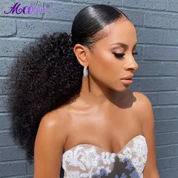 Maxine Afro Kinky Curly Hair Ponytail Extensions Clip in Drawstring Ponytail Human Hair Extensions Kinky Curly Human Hair Wigs