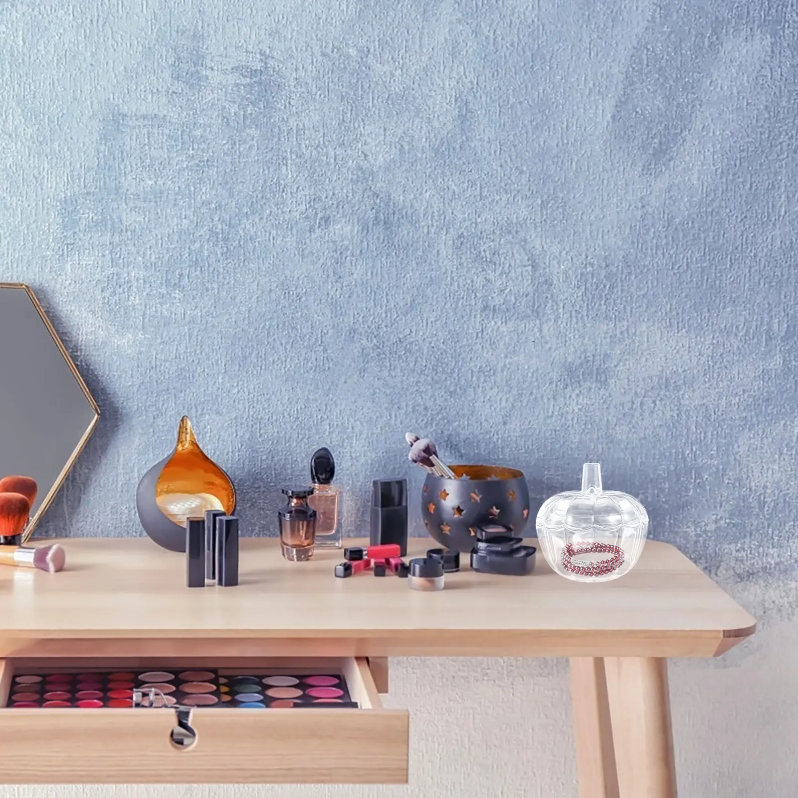 

Pumpkin Shape Glass Jar Transparent Candy Container Storage Jar Candy Holder Lid Sealed Kitchen Pantry Snacks Dry Fruit Canister