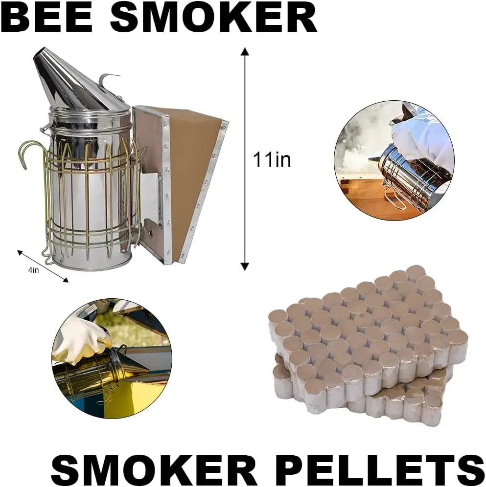 Beekeeping Supplies Bee Keeper Starting Kit 22 Pcs Beekeeping Tool Kit Bee Smoker Kit Including Beehive Tools