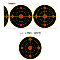 6Inch Splash Fluorescent Yellow Target Stickers Roll Pack Professional Shooting Training