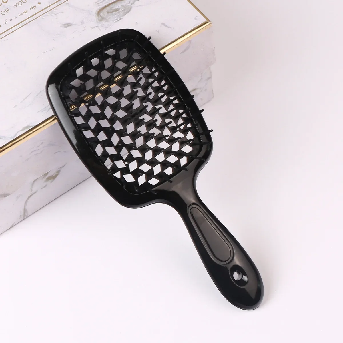

Massage cleaning hair brush, hollow wet curling brush, tail comb, edge curling brush