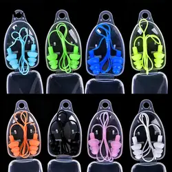 1Pair Universal Soft Silicone Swimming Ear Plugs Earplugs Water Sports Swim Ear Plug Pool Accessories 8 Colors