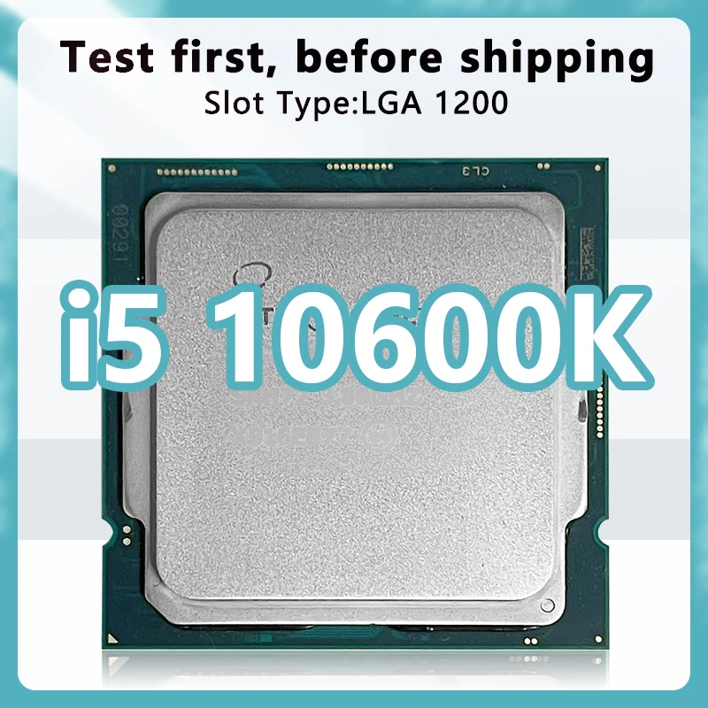 Core i5-10600K CPU 14nm 6 Cores 12 Threads 4.1GHz 12MB 95W 10thGeneration Processor Socket LGA1200 for Z490 motherboard   10600K