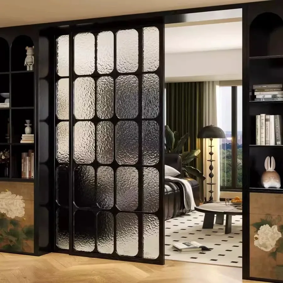 

Hanging Rail French Sliding Door Antique Style Suitable for Kitchen Study Balcony Bedroom