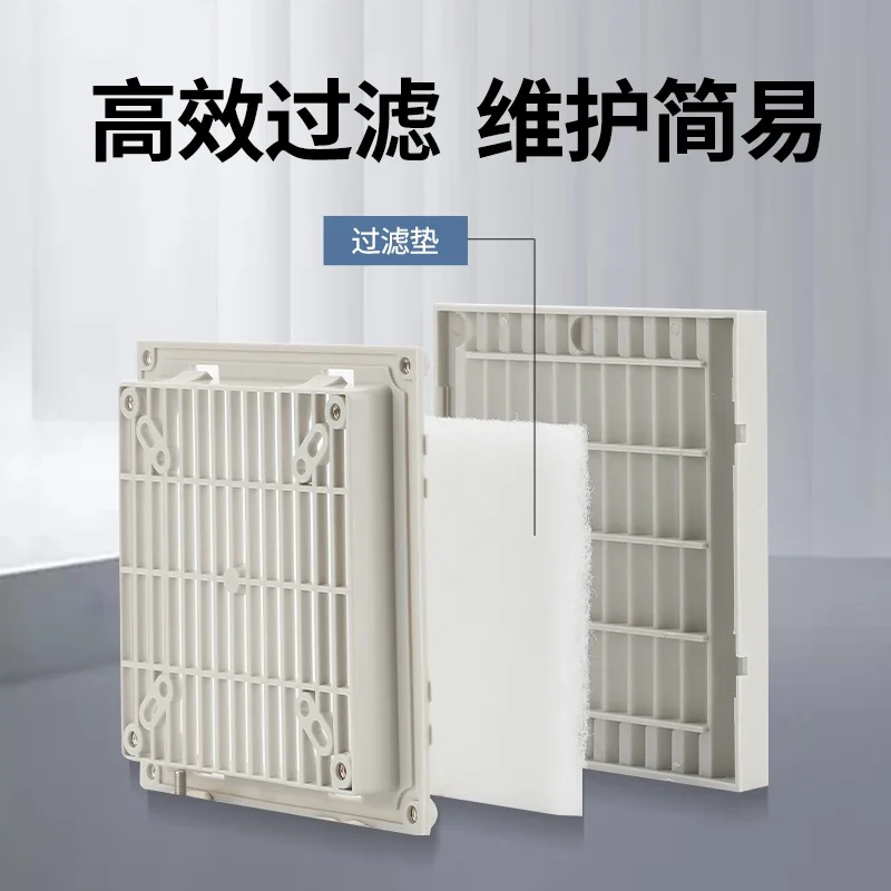 2 pieces Ventilation filter set Cabinet Cooling fan Filter Fan blinds Mesh cover