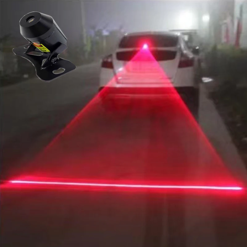 FUGSAME 2014 New Product 12V LED Car Safety Warning Light Auto Laser Tail Fog Light Brake Light