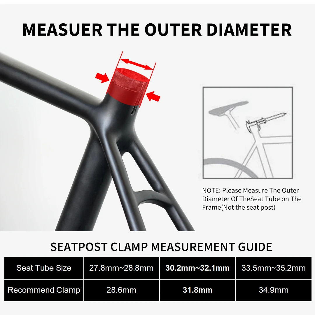 MANA Bicycle Seat Post Clamp 31.8MM - Aluminum High Precision CNC - For road/mountain/BMX/gravel bikes