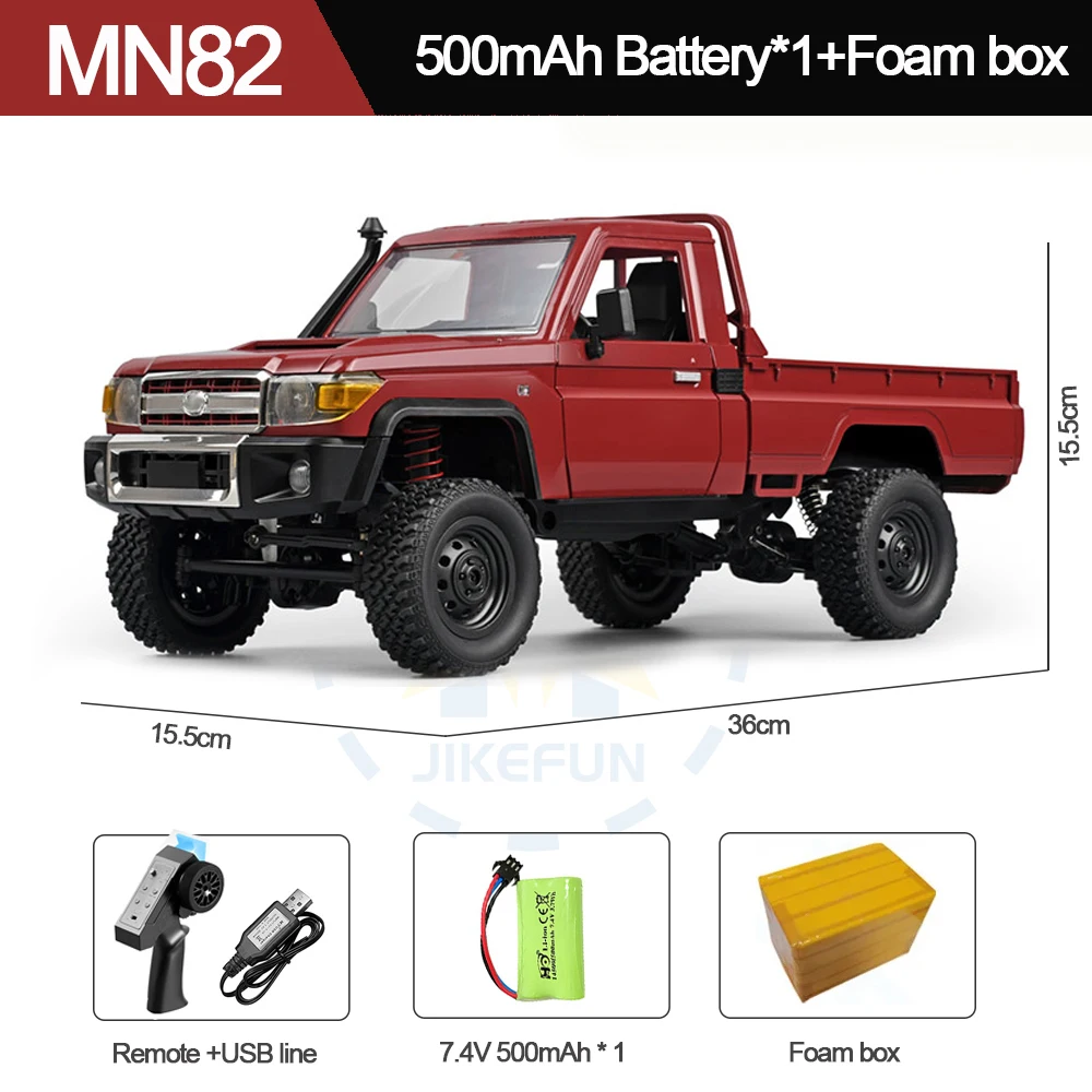 1:12 MN Modell MN82 RC Auto 2.4G RTR Version 4WD 280 Motor Proportional Offroad-Ferngesteuerter Crawler Spielzeug für Jungen Geschenke