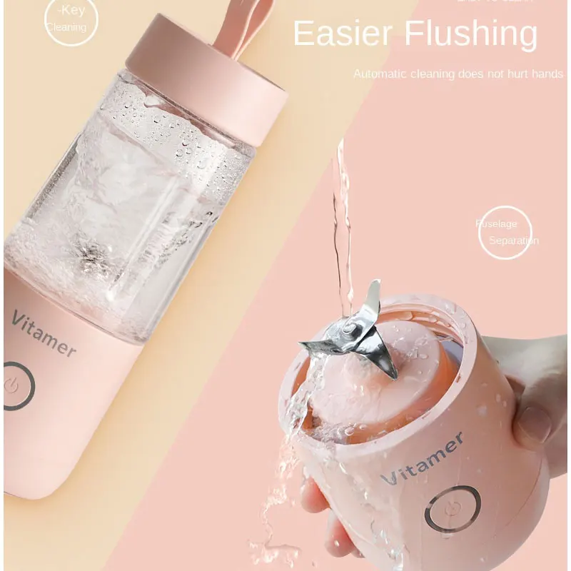 Espremedor de frutas elétrico usb 350ml recarregável sem fio smoothie liquidificador máquina mini misturador frutas copo suco misturador cozinha