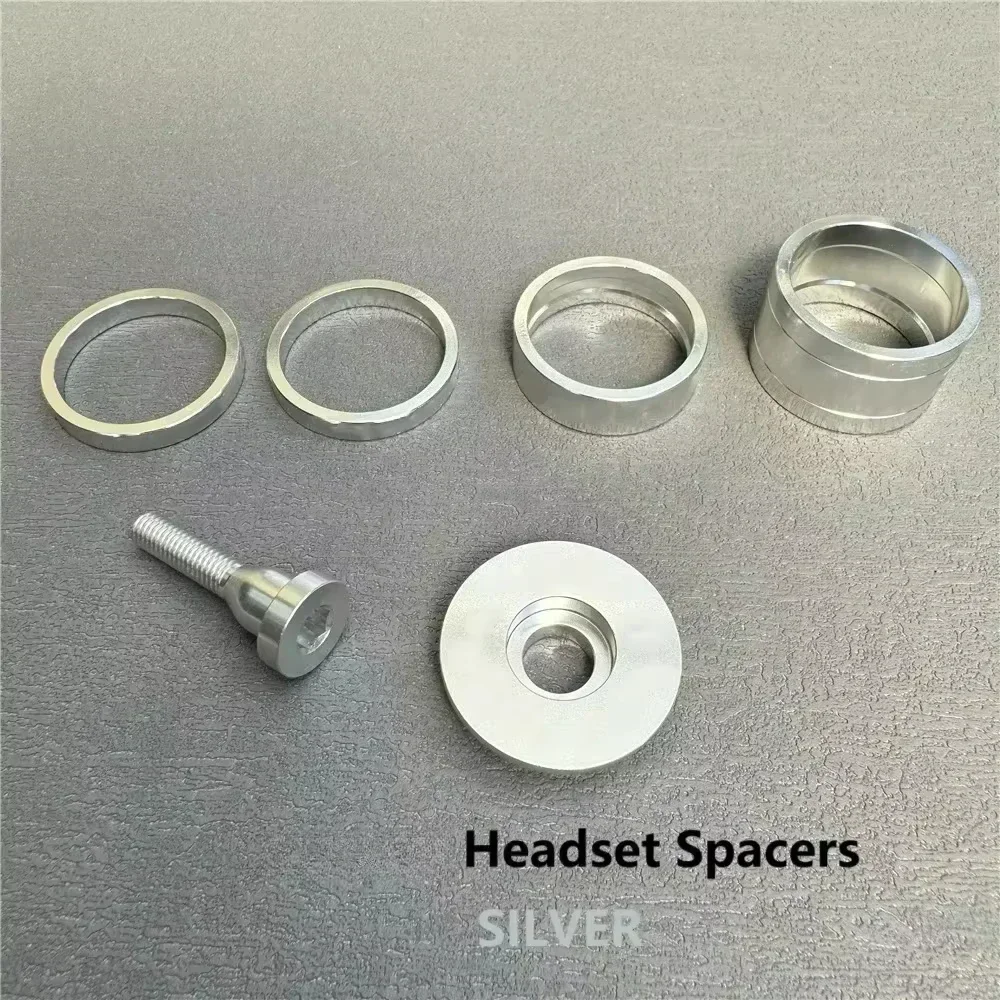 Colorful Bicycle Headset Spacer Alloy Aluminum CNC-Made 5mm/10mm/20mm Top Cap Bolts Bike Parts