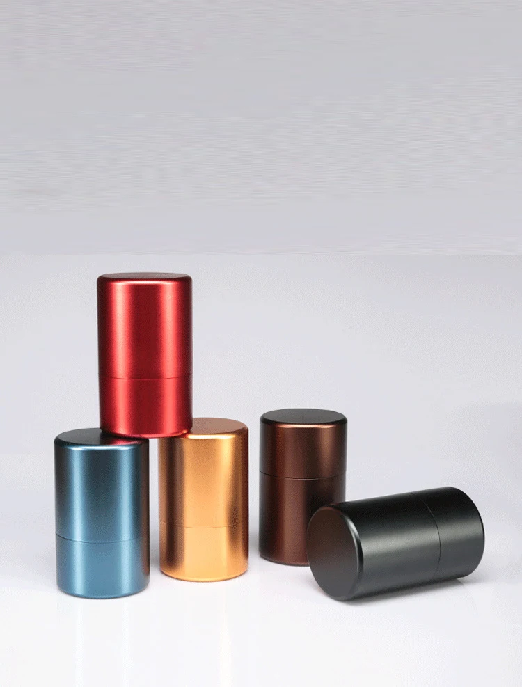 Classic Aluminum Alloy Airtight Storage Canister Home High-Quality Moisture-Proof Container for Tea Coffee or Candy