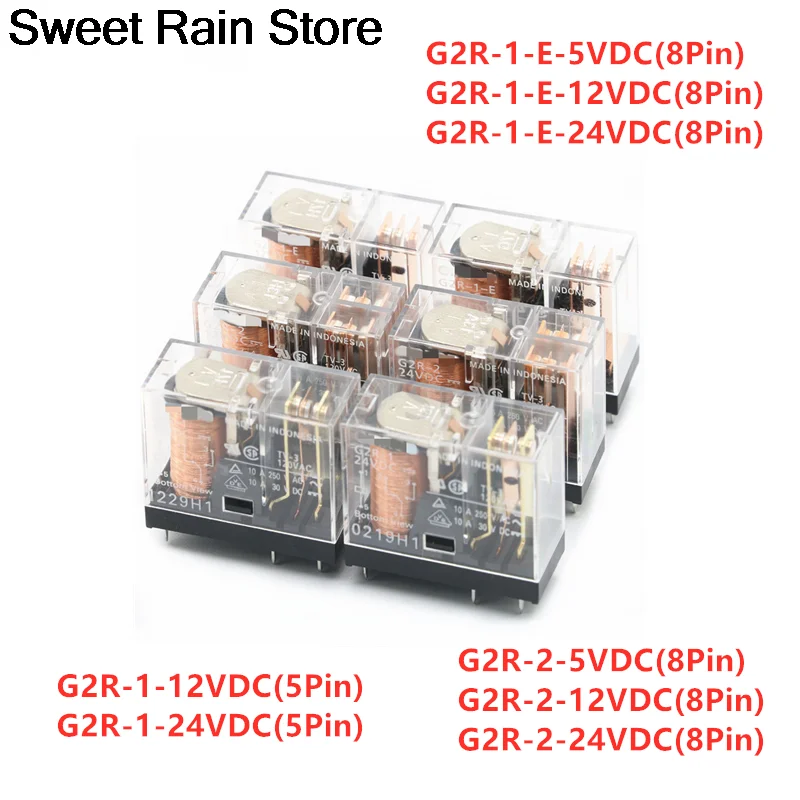 

Реле Buah/Banyak G2R-1-12VDC G2R-2-24VDC 10A G2R-1-E-5VDC 5A 16A 5V 12V 24V 110V 230V