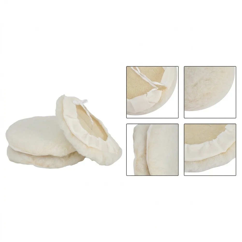 3Pcs 7inch/180 MmCar Lambs Wool for bonnet Buffing Wheel Pad Buffer Polishing Polisher Pad For .Electric Polishing Machine.