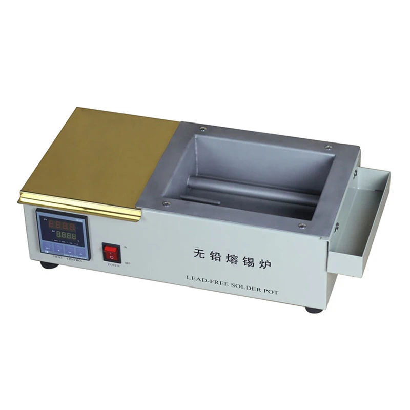 220V Square Stainless Steel Solder Pot 7.5KG Digital Display Lead Free Industrial Soldering Pot Tin Melting Pot Solder