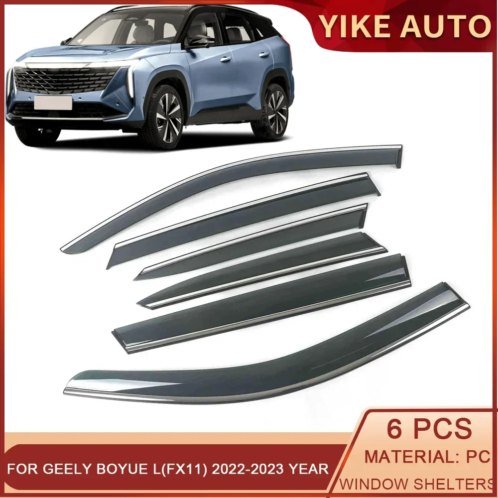 

For Geely Azkarra Boyue Pro Boyue L 2020-2023 Car Window Sun Rain Shade Visor Shield Shelter Protector Cover Sticker Accessories