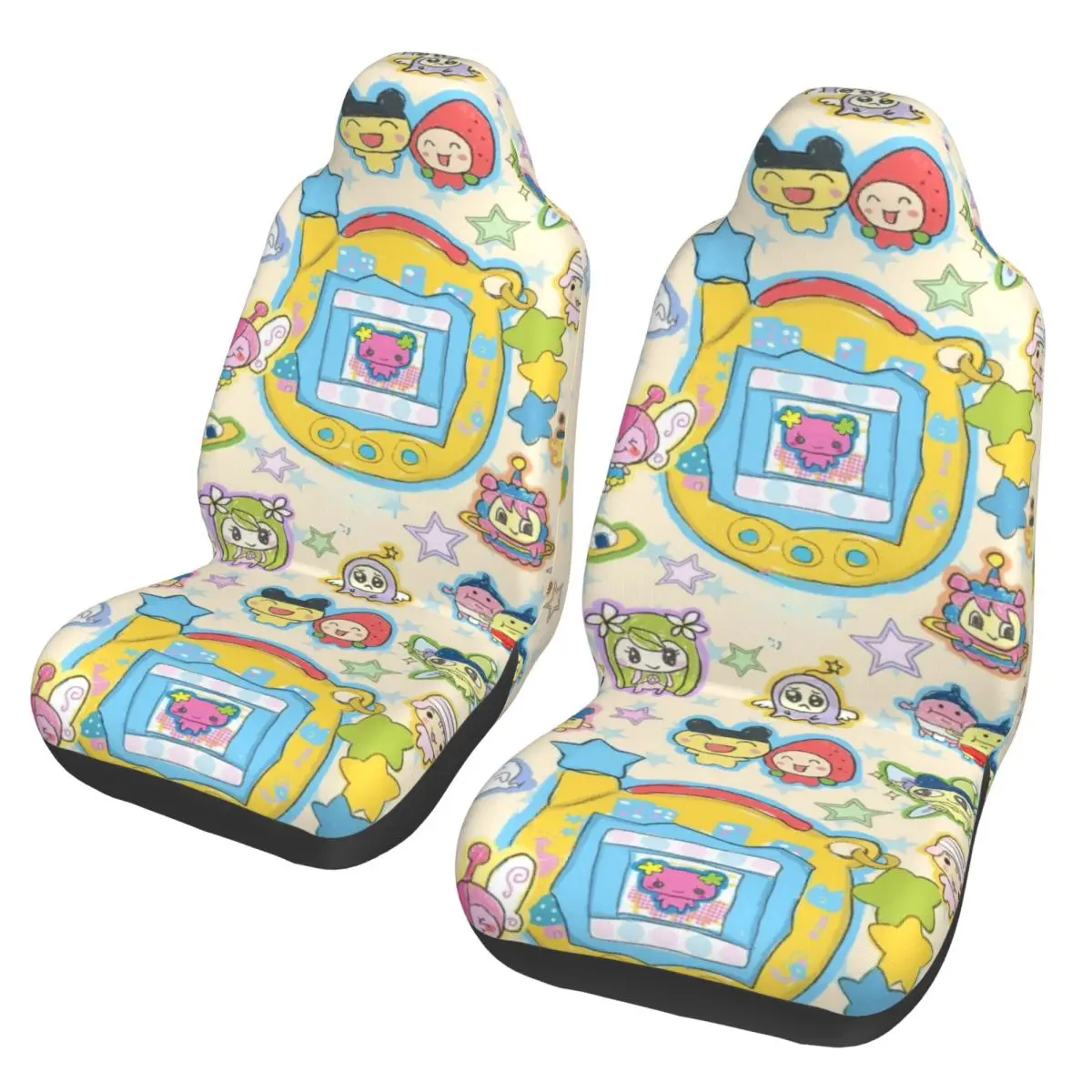 

Tamagotchis Cartoon Universal Car Seat Cover Four Seasons For SUV Electronic Pets Car Seat Protection Covers Polyester Hunting