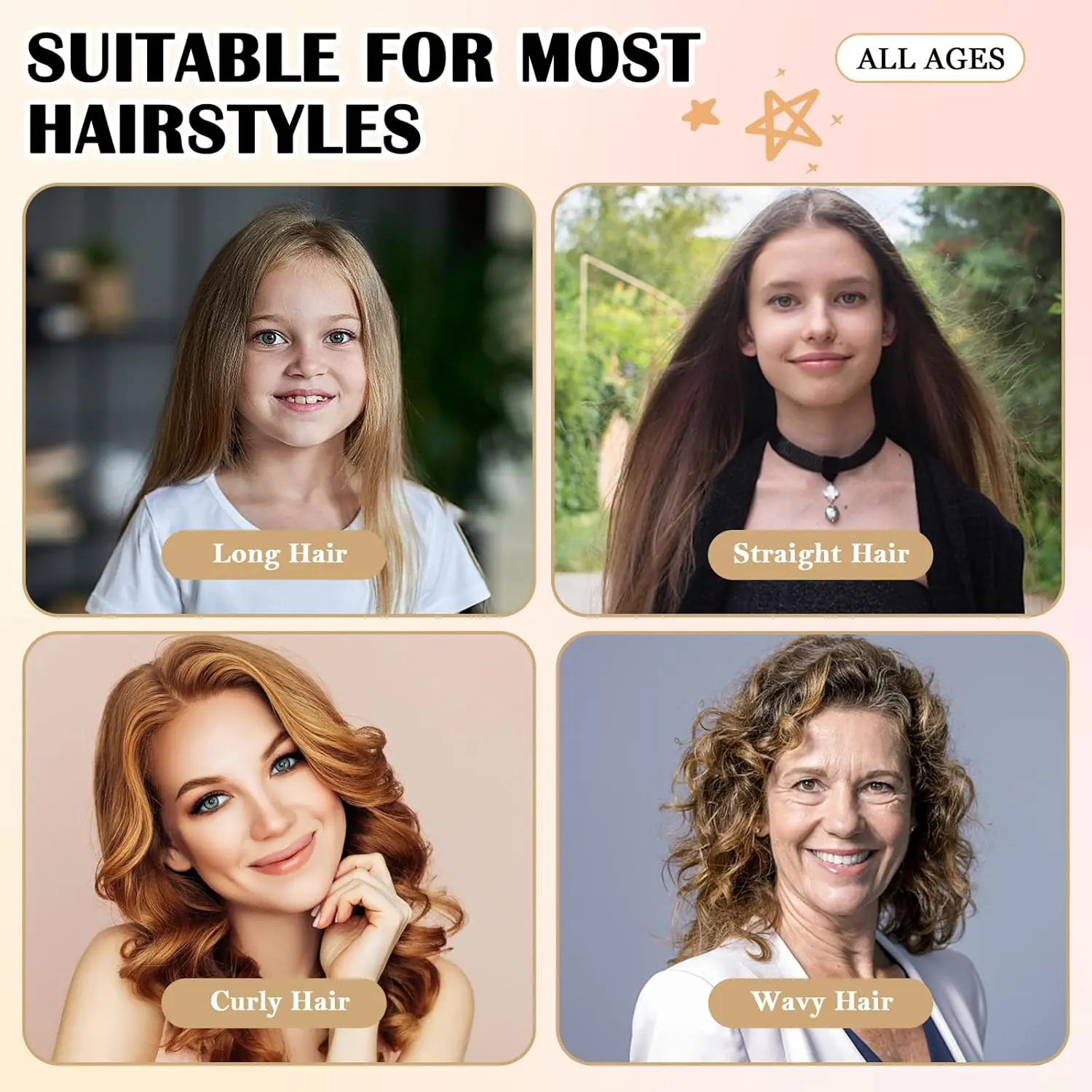 No Heat Curling Headband Hair Curlers Curls Headband 70" Miękka lokówka do włosów dla kobiet i dziewcząt Long Wave Curl Hair Rollers 6PCS Set