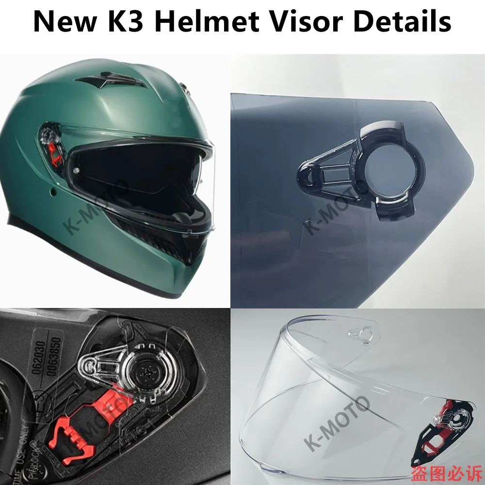 Viseras K3 para AGV K3 2023, nuevo modelo E2206, viseras para casco, viseras fotocromáticas con protección UV, accesorios para casco de motocicleta