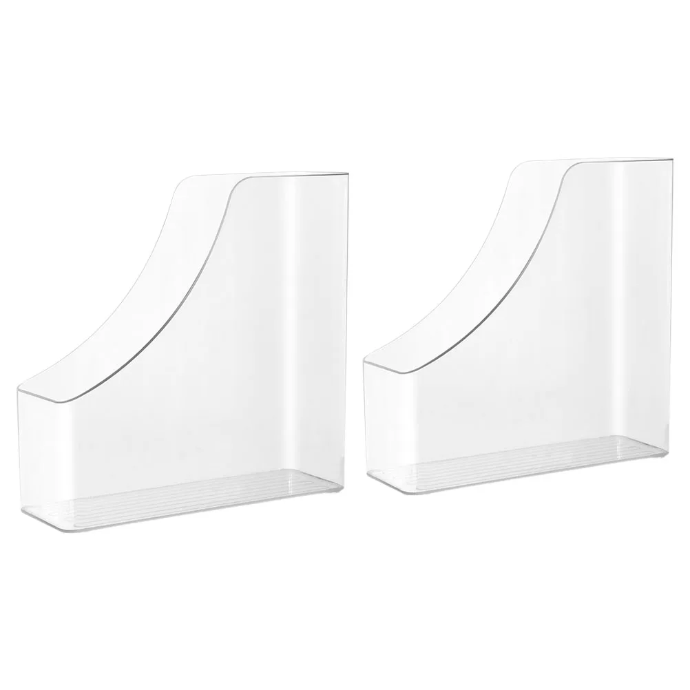 

2 Pcs Organizer A4 Desktop Document Desk Clear File Boxes Book Organizer Rack Shelf Storage Box For Files Books Student