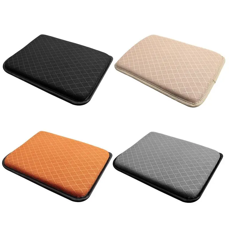 

120g Armrest Box Cover Universal Center Console Arm Rest Protection Cushion Leather & Memory Foam Elbow Rest Mat For Cars