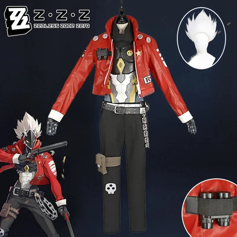 

ABC123Zenless Zone Zero Billy Kid Cosplay Costume Wig Uniform Jacket Cunning Hares New Eridu Halloween Party Outfit Ws,3'f.5;j.8