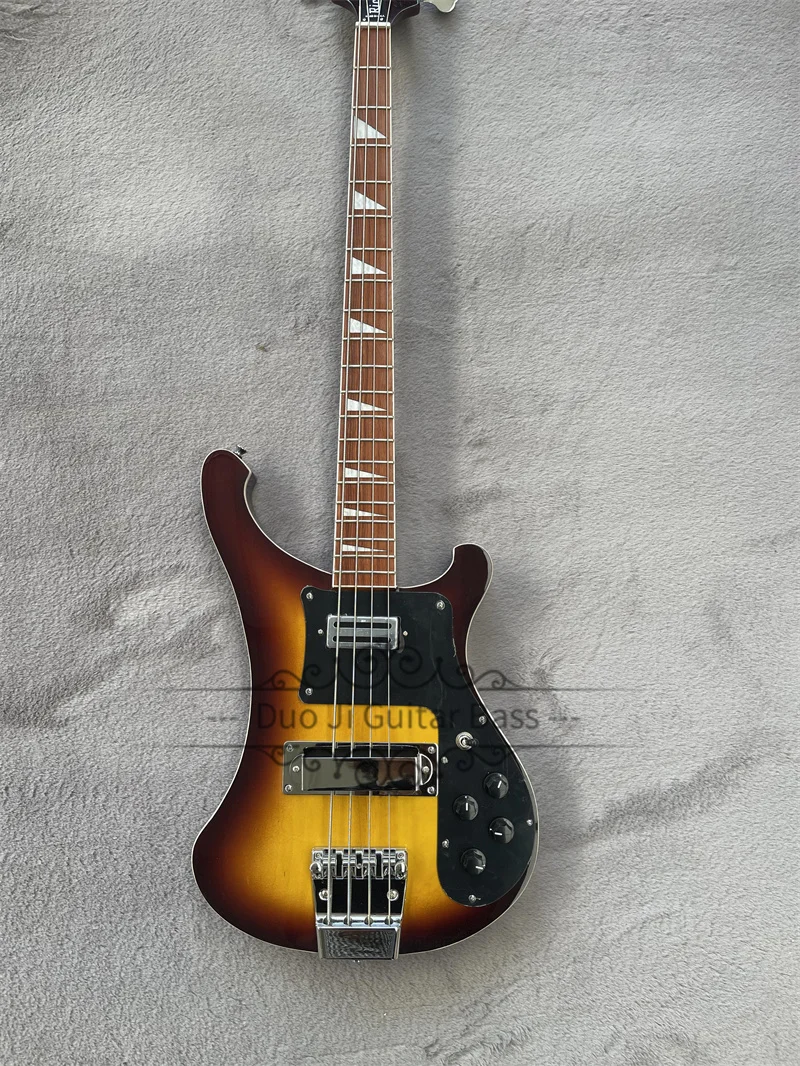 

4 Strings Bass Guitar 4003 Sunburst Bass Maple Neck Through Basswood Body Fixed Bridge Black Pickguard