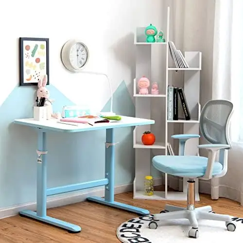 

Desk Chair, Height Adjustable Children Study Chair, Swivel Mesh Task Student Chair, Universal Casters, Child Computer Desk Chair