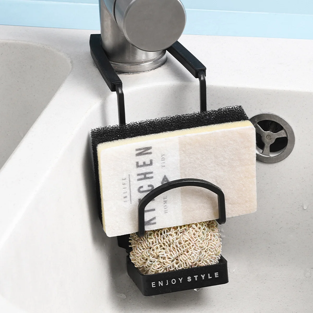 

1Pcs Plastic Kitchen Sponge Stand Rack Draining Storage Organizer Sink Holder Sponge Holder Stand