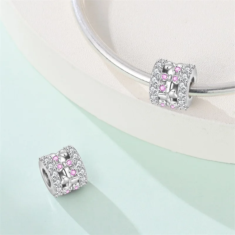 

925 Sterling Silver Small Bow Charms Beads For Women Fit Original Bracelet DIY Birthday Party Jewelry Gifts