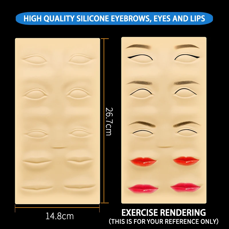 Akcesoria do tatuażu Silikon Praktyka Skóra Makijaż permanentny Dostawa Trening Lateks SheDesign do brwi Praktyka udaru włosów