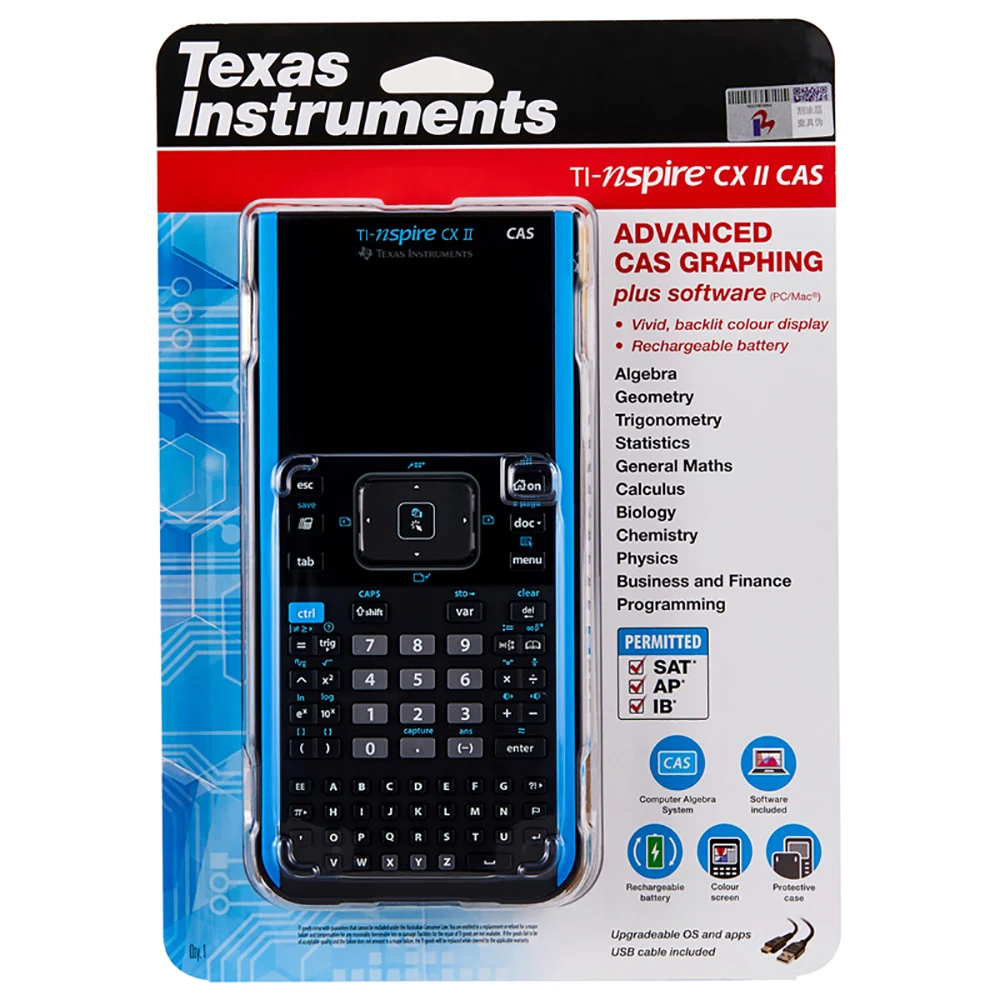 New100% Calculadora Sale Calculator Usa Texas Instrumetns Ti Nspire Cx Cas II Color Graphics English Sat/ap Special