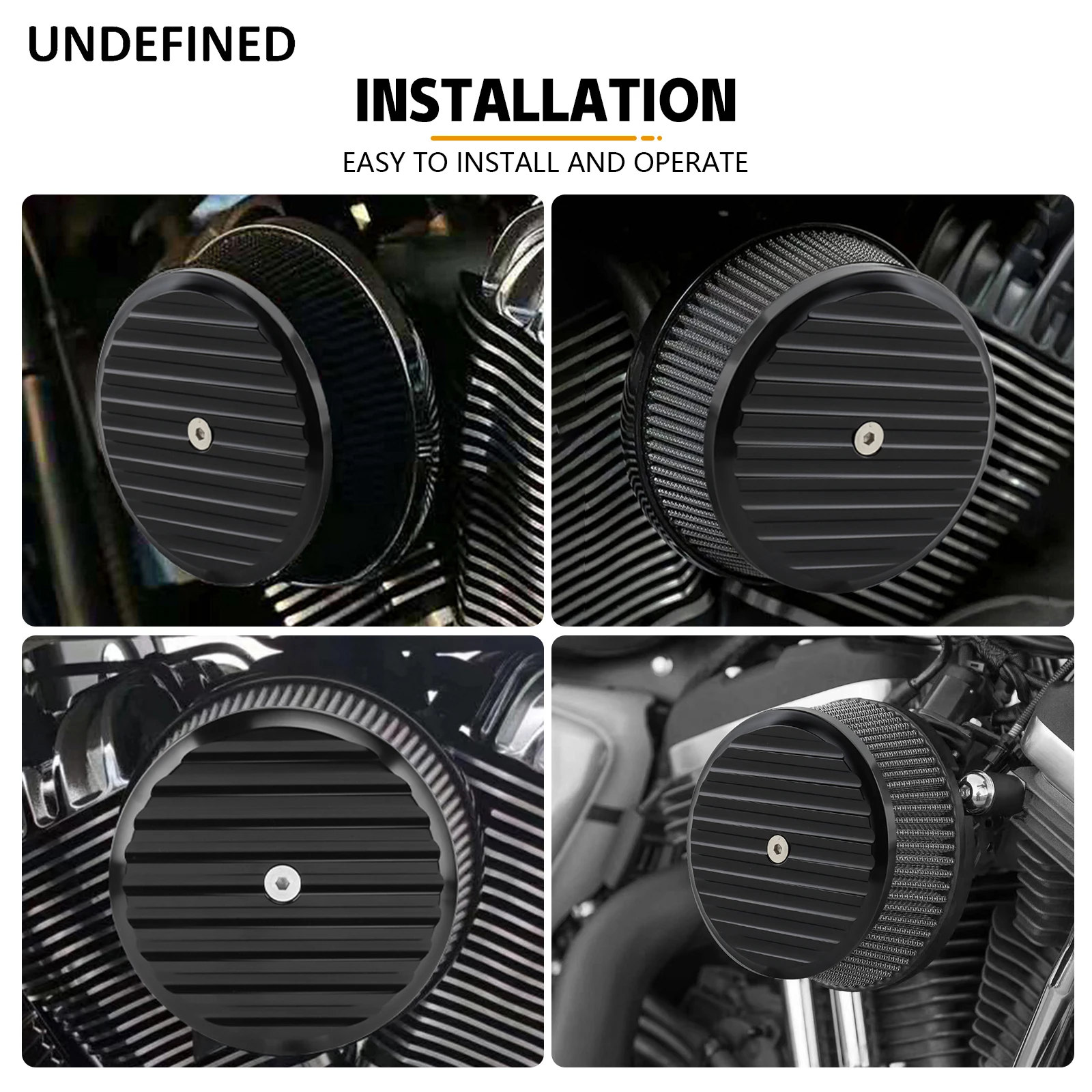 Motorcycle Turbine Air Cleaner Matte Black Filter For Harley 2017-2022 later Touring Electa Glide Softail Fat Boy 2018-2022