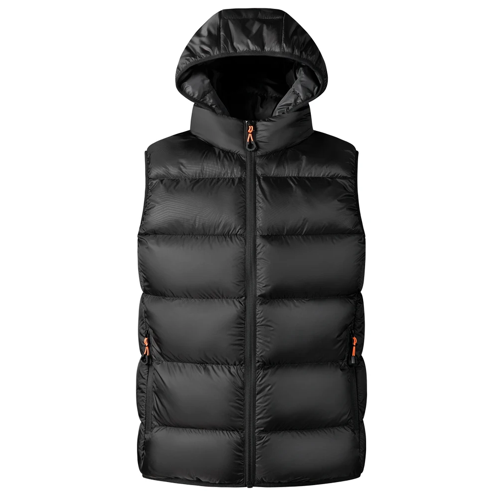 7XL Winter Men Hooded Jackets Sleeveless Vests Mens Casual Windproof Warm Vests Waistcoat Mens Spring Autumn Vest Jackets Male