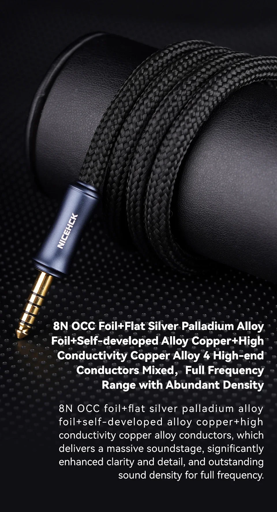 NICEHCK DragonScale Pro IEM Aduio Cable 8N Ultra-high Purity