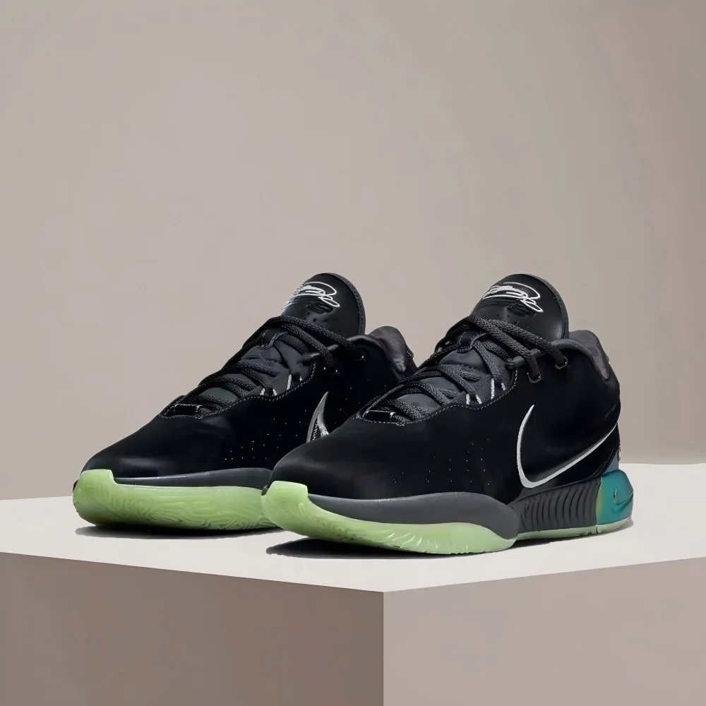 

Мужские баскетбольные кроссовки Nike LeBron 21 EP Comfort, многофункциональные, нескользящие, прочные, низкие, черно-серые, FB2236-001