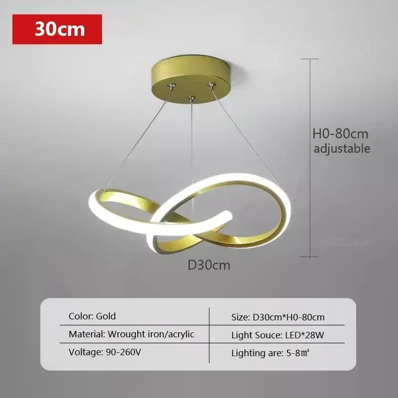 Nordic LED-plafondhanglamp Eetkamer Ganglamp Slaapkamer Woonkamer Persoonlijkheid Creativiteit Eenvoudige verlichting Licht
