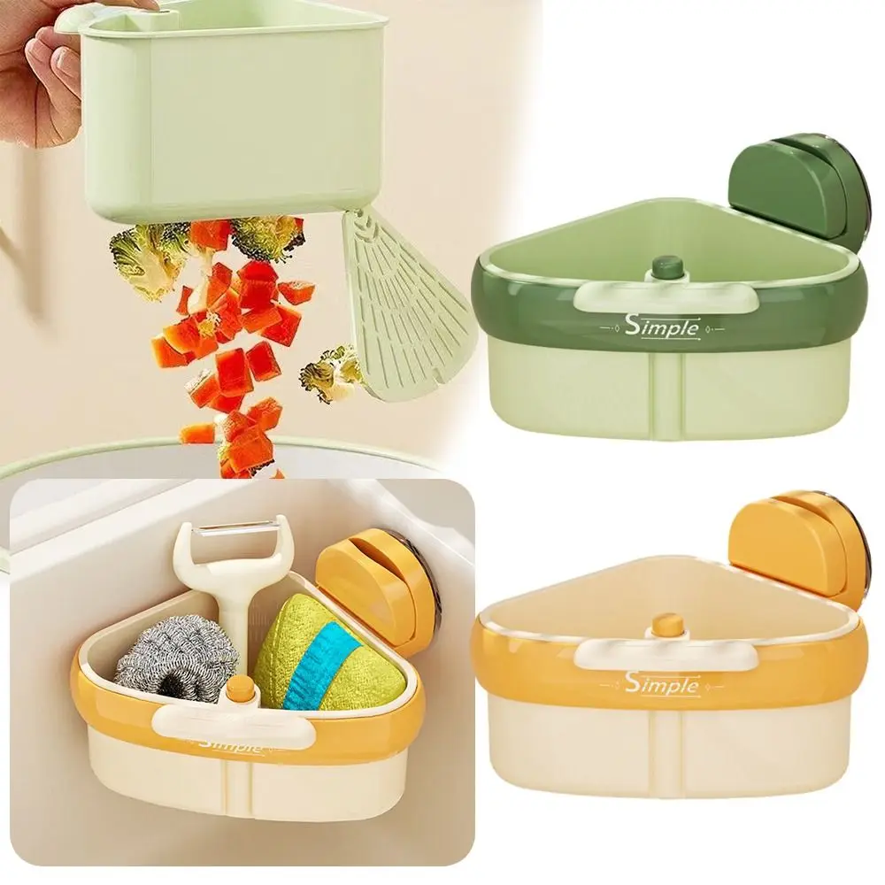 

Push-type Corner Sink Strainer Separate One-touch Opening and Closing Sink Filter Hanging Basket Versatile Large Capacity