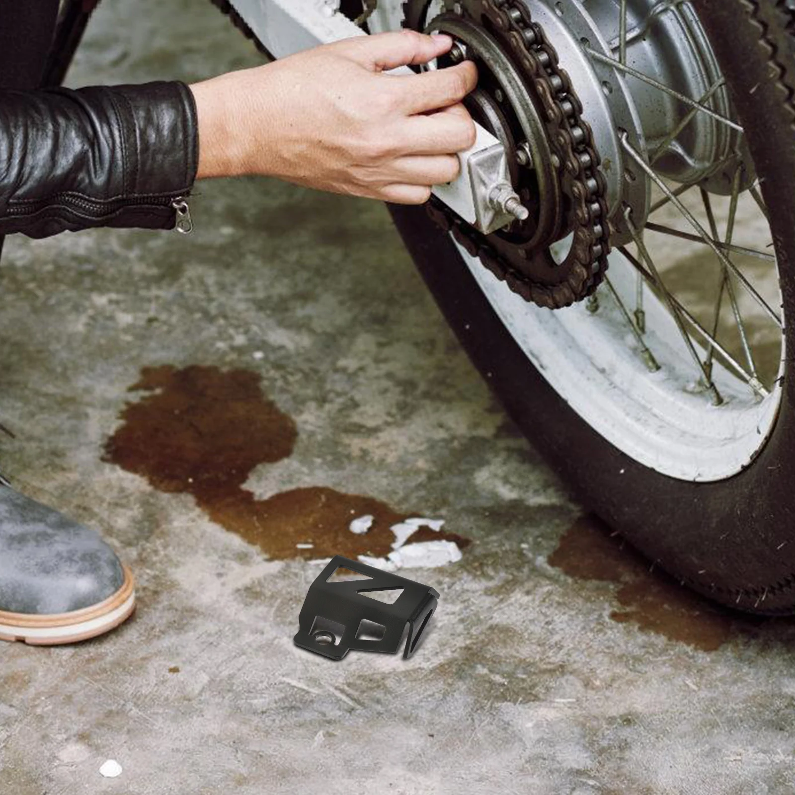 

Brake Oil Reservoir Fluid Cup Protector For Motorbike Black Aluminum Alloy Durable Theft-Resistant Easy Installation