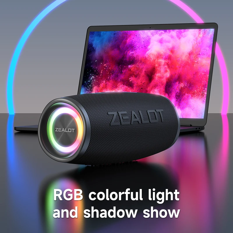 Image of Zealot_S56 40W Tragbarer Lautsprecher Bass-Subwoofer Kabellos IPX6 Wasserdicht TWS 8800mAh Outdoor-Reiselautsprecher USB/TF/AUX