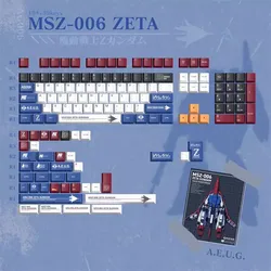 Zeta Gundam Mechanical Keyboard Keycaps PBT Dye Sublimation Personality MSZ-006 Key Caps Original PC Gaming Keyboard Keycap