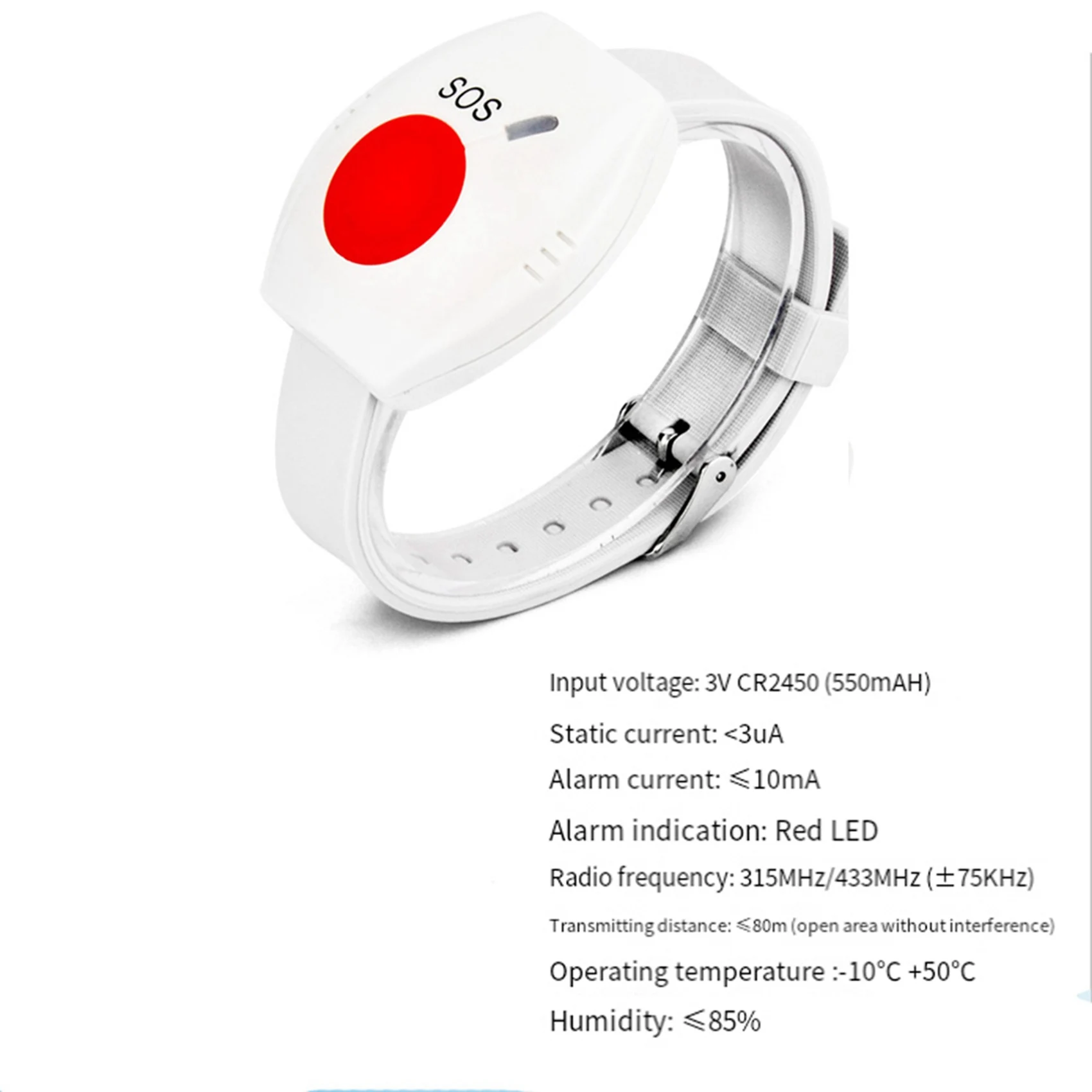 2X Panic Button RF 315Mhz SOS Emergency Button Elderly Alarm Watch Bracelet Old People GSM Home Security Alarm System-Y41A